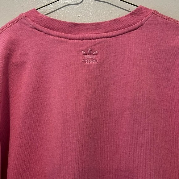 ADIDAS X HUMANRACE PHARRELL WILLIAMS T-SHIRT CROPPED OVERSIZED BARBIE PINK SZ M - Picture 6 of 16